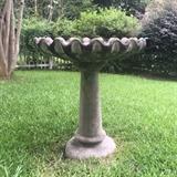 Concrete bird bath