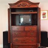 TV or clothing armoire 