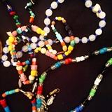 Glass Mardi Gras beads - vintage