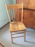 Light wood side chair