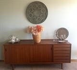 Mid Century Modern teak wood sideboard / buffet, made by Danish designer Arne Vodder