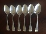 Victorian chased sterling silver teaspoon set