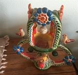 Vintage Mexican pottery tree of life