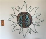 Large sun metal art 1960s