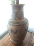 Large pottery table lamp