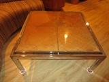 MID CENTURY MODERN CHROME COFFEE TABLE
