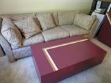 SLEEPER SOFA AND COFFEE TABLE