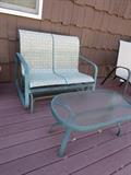LAWN GLIDER AND TABLE