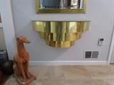 ART DECO STYLE HALL SHELF AND MIRROR