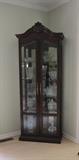 Century Mahogany Display Cabinet Lighted
