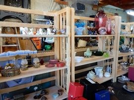 working on our shelves.