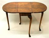 Burlwood Drop Leaf Table