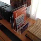  Lucite magazine rack