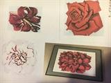 LOWELL NESBITT "STAMP SUITE" SET OF 4 (COA)    TWO ARE FRAMED TWO ARE IN TUBE