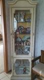 Curio Cabinet with Waterford, LLadro, Royal Doulton mini mugs, Belleek, Tipperary