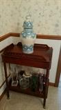 Oriental influenced cart, other pieces of orientalia such as pictures and pottery