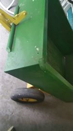 Lawn cart, lots of garage items, gardening items, tools