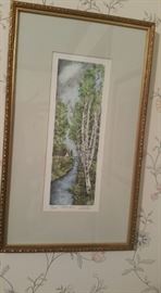 Many pieces of artwork, landscapes, scenery