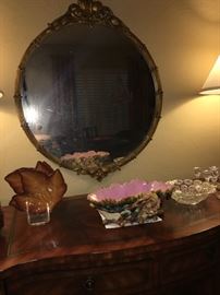 Vintage round mirror