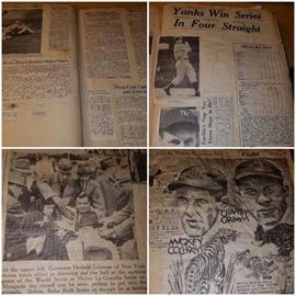 Baseball scrapbook clippings sample (1930s)