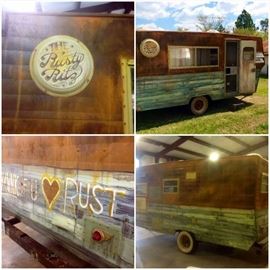 Vintage pull behind camper fully restored. 1972 Lark. The Rusty Ritz. Insulated & stored indoors. 