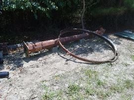 Pole & ring for Gulf double sided sign. 