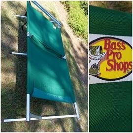 Bass Pro Shops folding cot (camping bed)