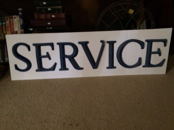 Service sign letters