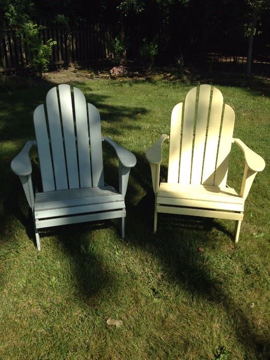 wood Adirondack chairs