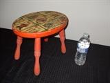 hand painted antique stool