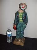 large hand painted ceramic clown