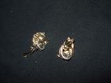 14k diamond horse earrings