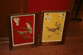 Vintage Phillipines Shell & Feather Art