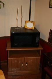 Panasonic Inverter Microwave, Oak Stand