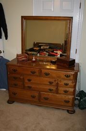 Maple Dresser & Mirror, Jewelry Boxes