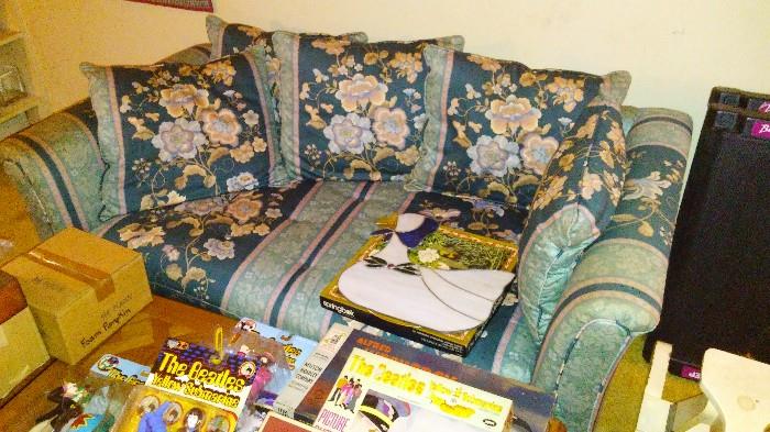 Floral Loveseat Sofa. One of two matching.