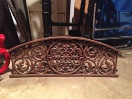 One of four wrought iron accent pieces