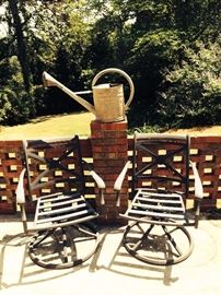 Great chairs still on sale, watering can has sold