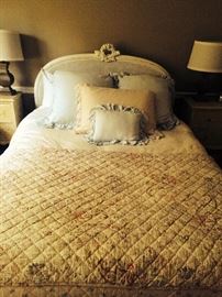 Queen size bed and bedding