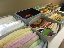 Lots of designer fabric remnants to choose from!