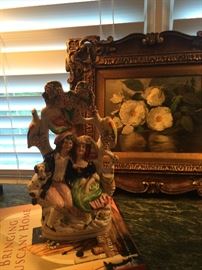 Antique Staffordshire figurine, the oil sold