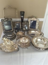Collection of silverplate, some vintage pieces mixed in