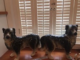 Here are the mantle dogs from Bridgeness Pottery or Bo ' ness Pottery in Scotland