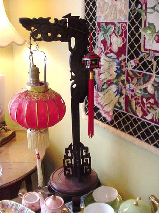 Close-up of Japanese lamp
