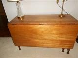 Antique maple drop leaf table