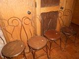 4 antique ice cream chairs