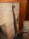 Signed antique iron trammel