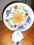 Gaudy Dutch plate and cup