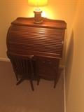 Roll-top desk and chair - chid's
