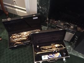 Saxophone and Trumpet, and an Amplifier